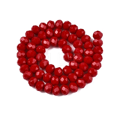 Opaque Solid Color Imitation Jade Glass Beads Strands EGLA-A044-P8mm-D15-1