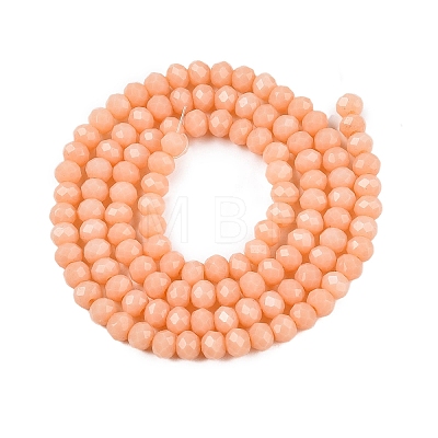 Opaque Solid Color Imitation Jade Glass Beads Strands EGLA-A044-P4mm-D33-1