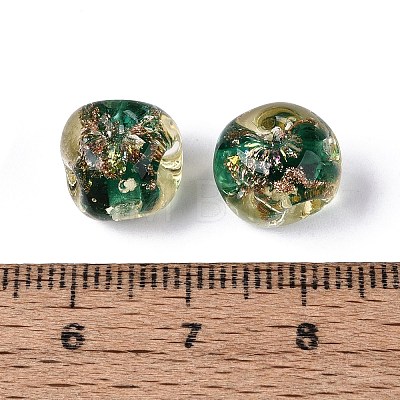 Handmade Gold Sand Lampwork Beads LAMP-Q039-03C-1