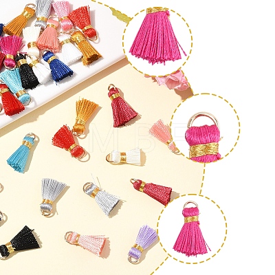 20Pcs Handmade Polycotton(Polyester Cotton) Tassel Decorations FIND-FS0003-27B-1