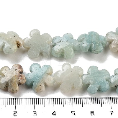 Natural Flower Amazonite Beads Strands G-F769-F01-01-1