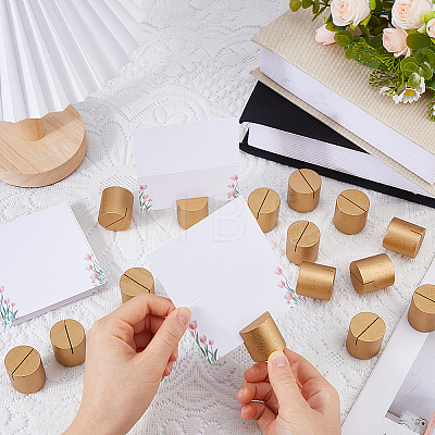 40Pcs Wood Name Card Holder DJEW-FH0011-57-1