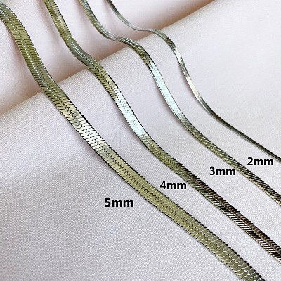 Titanium Steel Snake Chain Necklaces for Women WG80FEF-32-1