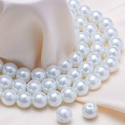Eco-Friendly Dyed Glass Pearl Round Beads HY-BC0001-8mm-RB001-1