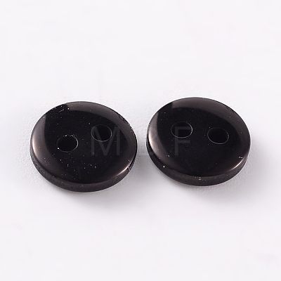 2-Hole Flat Round Resin Sewing Buttons for Costume Design BUTT-E119-36L-13-1
