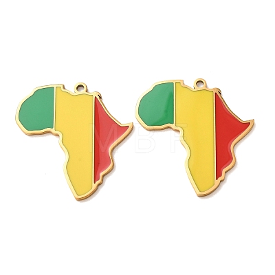 304 Stainless Steel & Enamel Pendants SA-CBA6ECE-01G-G02-1