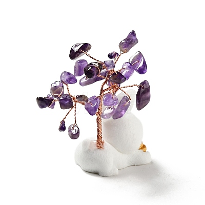 Natural Gemstone Tree Display Decorations DJEW-E007-01RC-08-1