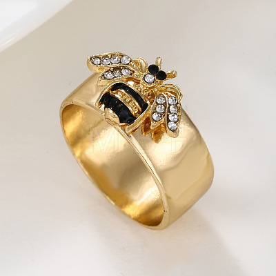Zinc Alloy and Rhinestone Finger Rings FS-WGB1C3B-05-1