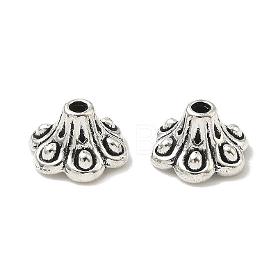 Tibetan Style Bell Filigree Bead Caps TIBE-A23845-AS-FF-1