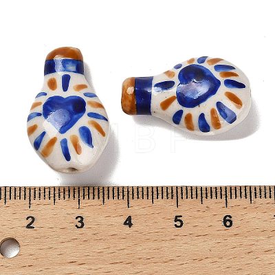 Famille Rose Porcelain Beads LAMP-I028-06C-1