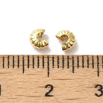 Brass Crimp Beads Covers FIND-Z039-13A-G-1