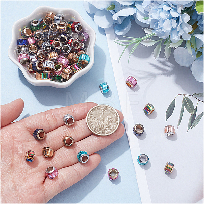 100Pcs Glass European Beads GLAA-SP0001-87-1