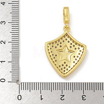 Rack Plating Brass Micro Pave Cubic Zirconia Pendants KK-I718-10G-03-1