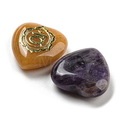 7 Chakra Natural Gemstone Beads Sets G-F761-01-1