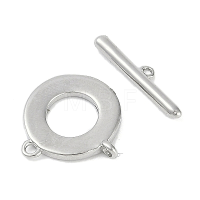 Brass & Shell Toggle Clasps KK-K391-10P-1