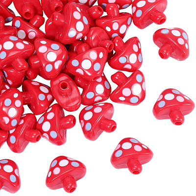 50Pcs Opaque Acrylic Beads OACR-PA0001-78-1