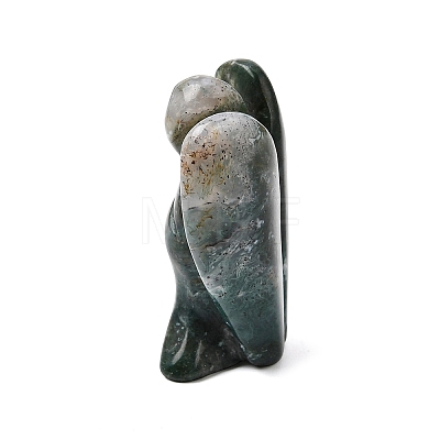 Natural Moss Agate Angel Figurine DJEW-N006-01A-22-1