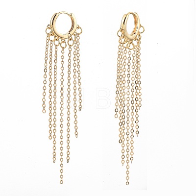 Brass Huggie Hoop Earrings EJEW-JE04282-1