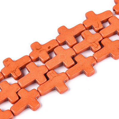 Synthetic Turquoise Dyed Beads Strands G-P507-06D-1