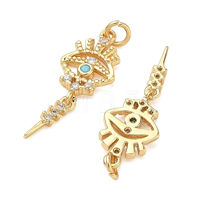 Brass Micro Pave Cubic Zirconia Pendants KK-A291-27B-G-1