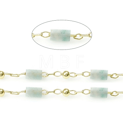 3.28 Feet Handmade Natural Amazonite Beaded Chains X-CHC-E021-01C-1