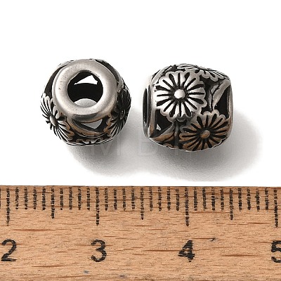 304 Stainless Steel European Beads STAS-D191-08H-AS-1