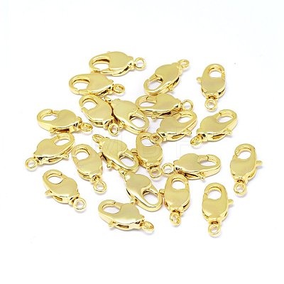 Brass Lobster Claw Clasps KK-F764-15G-1