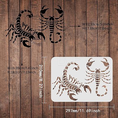 Large Plastic Reusable Drawing Painting Stencils Templates DIY-WH0202-197-1