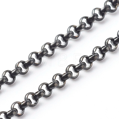 304 Stainless Steel Rolo Chain Necklaces NJEW-JN03568-02-1