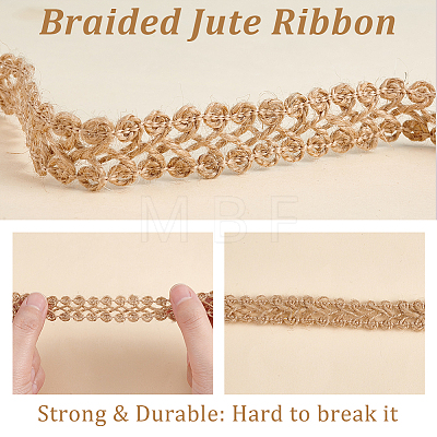 Braided Jute Ribbon OCOR-WH0079-21A-1