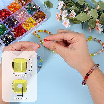 2 Bags Imitation Artificial Crystal Glass Beads GLAA-SZ0001-95A-04-1