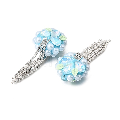 Handmade Polymer Clay Rhinestone Beads CLAY-Z006-02G-1