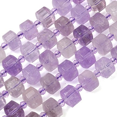Natural Lavender Amethyst Beads Strands G-G453-G13-7x12mm-1