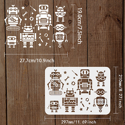 Plastic Reusable Drawing Painting Stencils Templates DIY-WH0202-367-1