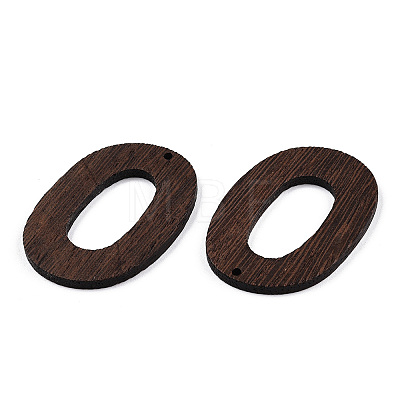 Natural Wenge Wood Pendants WOOD-T023-66-1