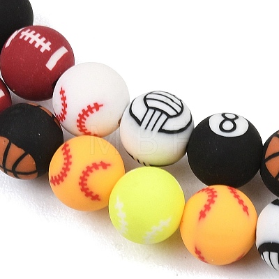 Handmade Polymer Clay Beads Strands PY-CBAEC33-01G-1