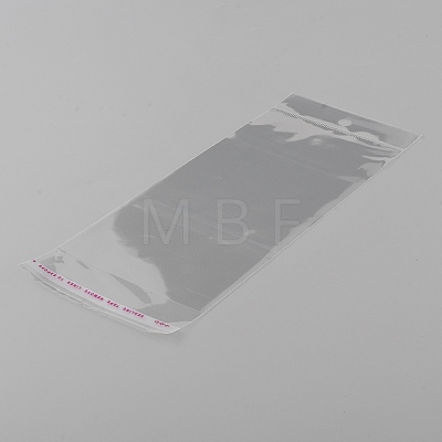 Rectangle OPP Cellophane Bags with Hanging Hole OPP-WH0011-03B-1
