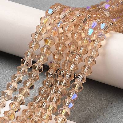 Transparent Electroplate Glass Beads Strands EGLA-A039-T2mm-L12-1