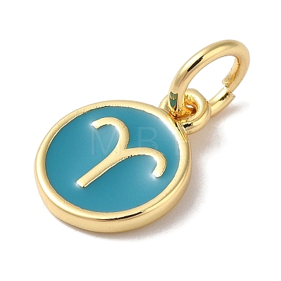 Real 18K Gold Plated Brass Enamel Charms KK-L216-001G-J05-1