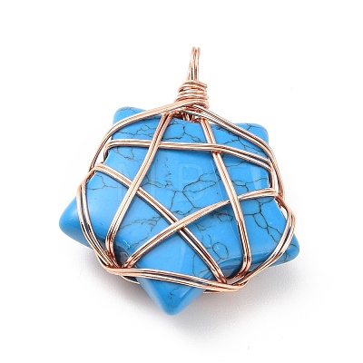 Synthetic Turquoise Pendants G-D458-07RG-07-RS-1