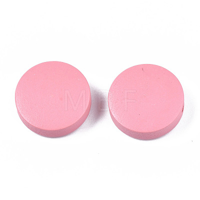 Painted Natural Poplar Wood Beads WOOD-S045-063A-06-1