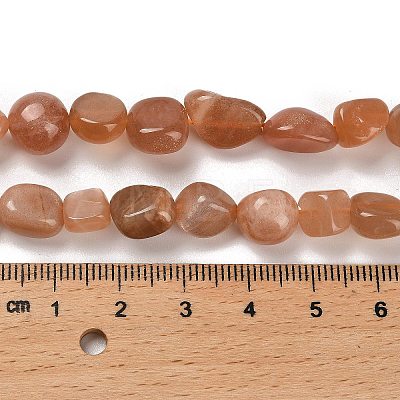 Natural Peach Moonstone Beads Strands X-G-P497-01E-69B-1