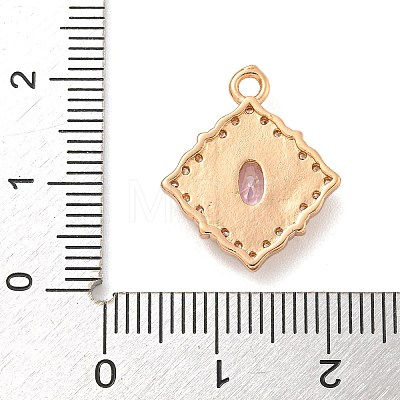 Brass Micro Pave Cubic Zirconia Pendants KK-Z072-03KCG-01-1