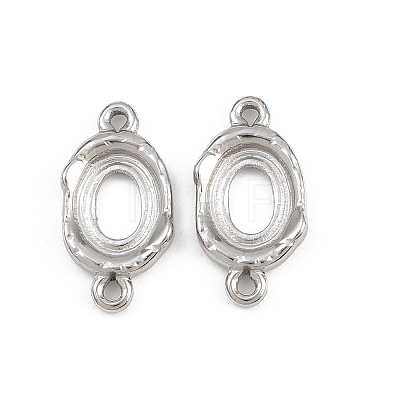 304 Stainless Steel Connector Cabochon Settings STAS-L303-29P-1
