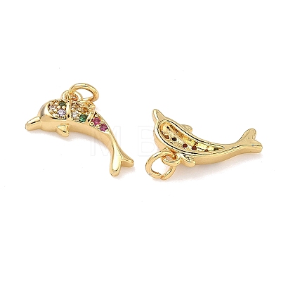 Brass Micro Pave Cubic Zirconia Pendants KK-A291-11A-G-1