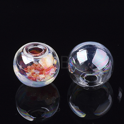 Round Handmade One Hole Blown Glass Globe Ball Bottles BLOW-R002-25mm-AB-1