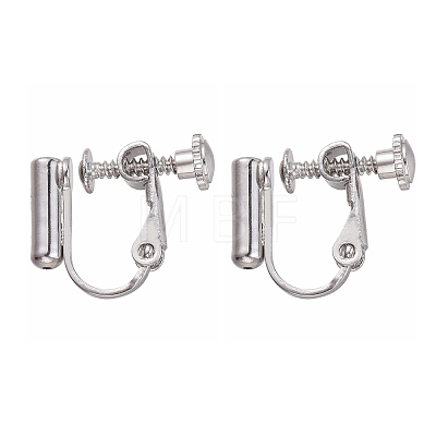 Brass Screw Clip-on Earring Converters Findings KK-N229-01C-1