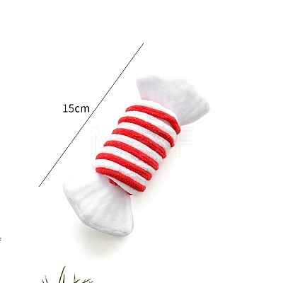 Christmas Cloth Stripe Candy Pendant Decorations PW-WG1E18D-06-1