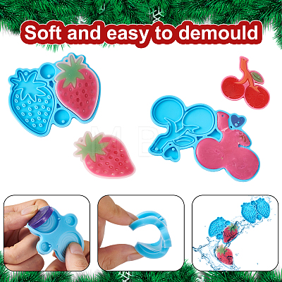 10Pcs 10 Style DIY Dangle Earrings Silicone Molds DIY-CD0001-34-1