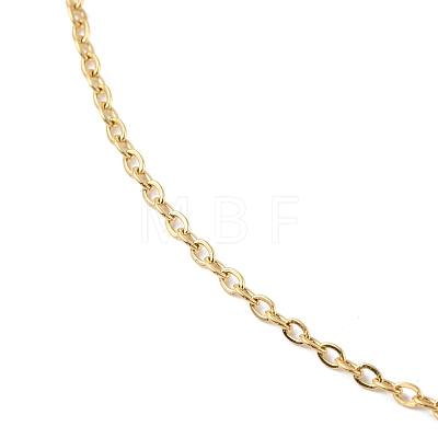 Ion Plating(IP) 304 Stainless Steel Cable Chain Necklace for Men Women NJEW-M200-01G-1